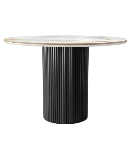 Стол Aura D110, керамогранит Calacatte gold мрамор, чёрный, изображение 2