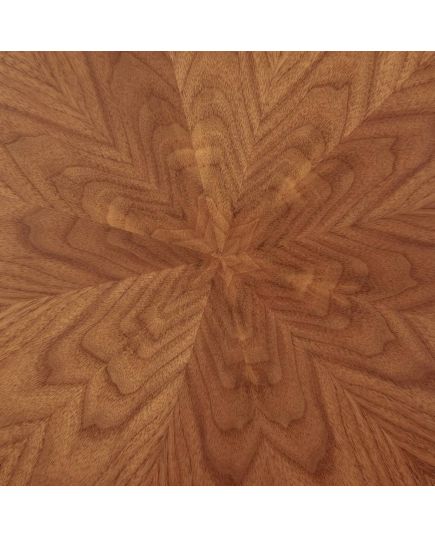 Стол Liverpool диам.110см, шпон орех лучевой набор, с золотистыми ножками, изображение 9