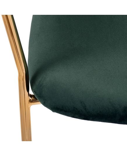 Комплект из 2-х стульев Turin зеленый, золотые ножки, изображение 8