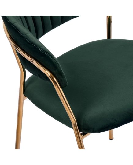Комплект из 2-х стульев Turin зеленый, золотые ножки, изображение 7