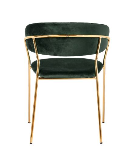 Комплект из 2-х стульев Turin зеленый, золотые ножки, изображение 5