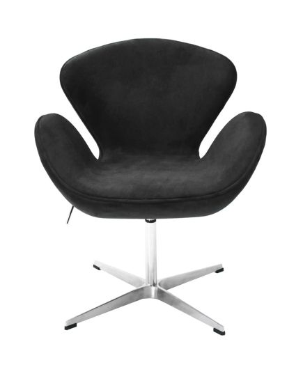 Кресло SWAN STYLE CHAIR графит, искусственная замша, изображение 2