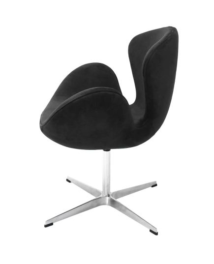 Кресло SWAN STYLE CHAIR графит, искусственная замша, изображение 3