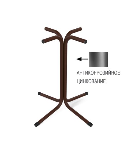 Основание для стола SHT-TU7-1 коричневое (цинк) TM Sheffilton 981931 540x540x730 мм Металл Коричневый муар (цинк)/черный