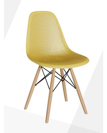 Стул Eames ажурный горчичный