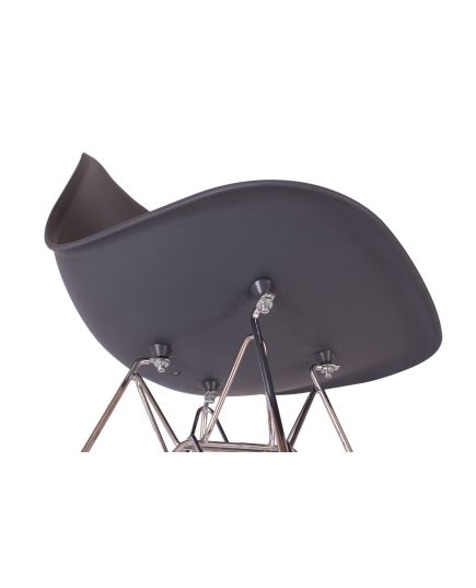 Стул Eames темно-серый, опора металл, изображение 6