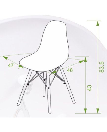 Стул Eames зеленый, изображение 7