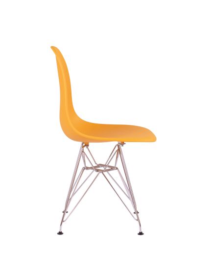 Стул Eames желтый, опора металл, изображение 3