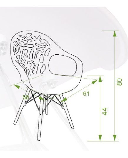 Стул Flor белый, опора металл, изображение 7