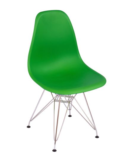 Стул Eames зеленый, опора металл