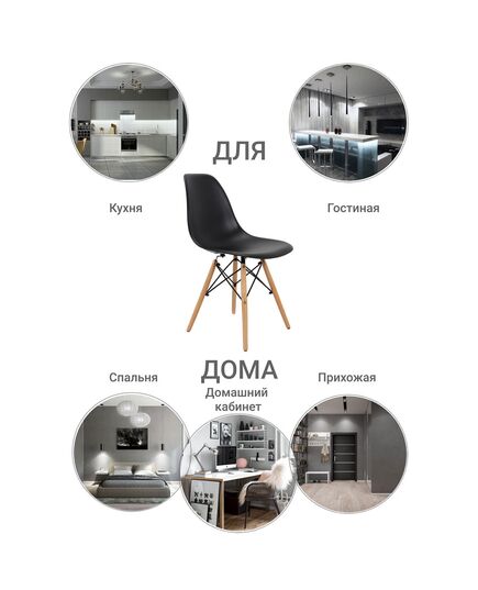 Стул Eames чёрный, изображение 8