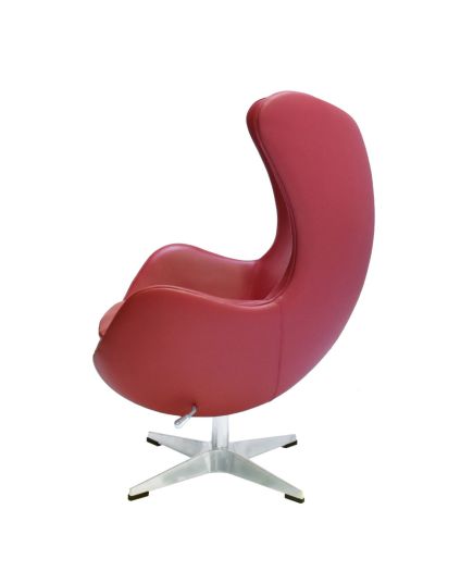 Кресло EGG STYLE CHAIR красный, натуральная кожа, изображение 3