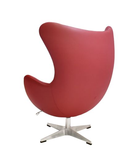 Кресло EGG STYLE CHAIR красный, натуральная кожа, изображение 4