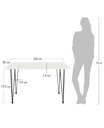 Стол Solution 120x80х75,5см, белый, изображение 9