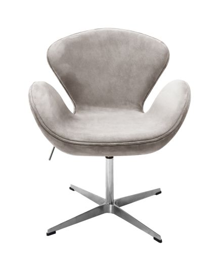 Кресло SWAN STYLE CHAIR латте, искусственная замша, изображение 2