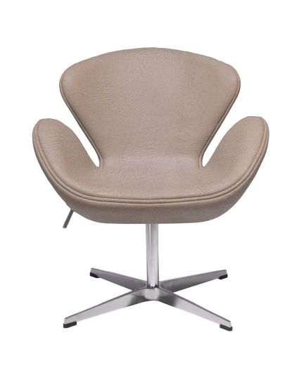 Кресло SWAN STYLE CHAIR латте, экокожа, изображение 2