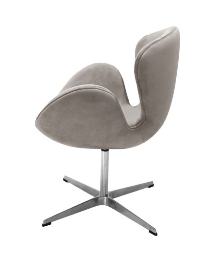 Кресло SWAN STYLE CHAIR латте, искусственная замша, изображение 3