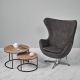 Кресло EGG STYLE CHAIR графит, искусственная замша, изображение 7