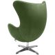 Кресло EGG STYLE CHAIR зеленый, искусственная замша, изображение 5