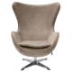 Кресло EGG STYLE CHAIR латте, искусственная замша FR 0647, изображение 2