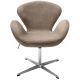 Кресло SWAN STYLE CHAIR, бежевый, искусственная замша, изображение 2