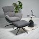 Кресло HUG тёмно-серый, экокожа, шенилл, изображение 18