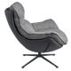 Кресло HUG тёмно-серый, экокожа, шенилл, изображение 5