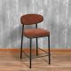Стул полубарный Lucas 2 терракотовый шенилл с чёрными ножками, изображение 13