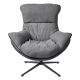 Кресло HUG тёмно-серый, экокожа, шенилл, изображение 4
