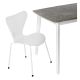 Комплект из 4-х стульев Seven Style белый с белыми ножками, изображение 7
