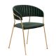 Комплект из 2-х стульев Turin зеленый, золотые ножки, изображение 2