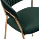 Комплект из 2-х стульев Turin зеленый, золотые ножки, изображение 7