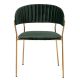 Комплект из 2-х стульев Turin зеленый, золотые ножки, изображение 3