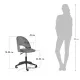 Стул Leo вращающийся на колесиках темно-серый, изображение 6