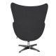 Кресло EGG CHAIR черный, экокожа, изображение 4